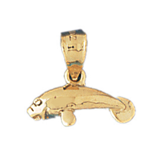 14k Yellow Gold Manatee Charm