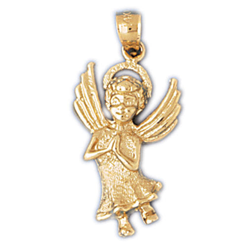 14k Yellow Gold Angel Charm