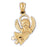 14k Yellow Gold Angel Charm