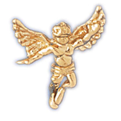 14k Yellow Gold Angel 3-D, Lapel Pin Charm