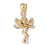 14k Yellow Gold Angel 3-D Charm