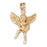 14k Yellow Gold Angel 3-D Charm