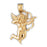 14k Yellow Gold Angel Charm