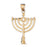 14k Yellow Gold Menorah Charm