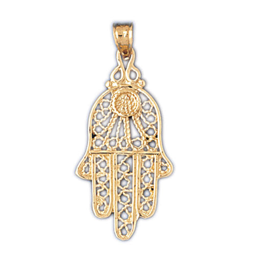 14k Yellow Gold Chamsah Charm