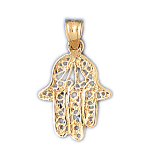 14k Yellow Gold Chamsah Charm