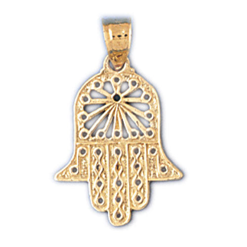 14k Yellow Gold Chamsah Charm