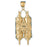 14k Yellow Gold Scroll Charm