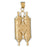 14k Yellow Gold Scroll Charm