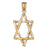 14k Yellow Gold Star of David Charm