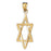 14k Yellow Gold Star of David Charm