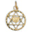 14k Yellow Gold Star of David Charm