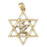 14k Yellow Gold Star of David Charm