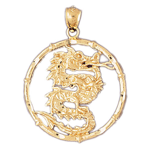 14k Yellow Gold Chinese Zodiacs - Dragon Charm