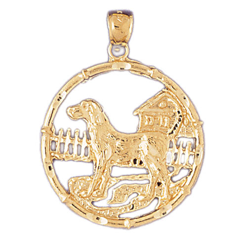 14k Yellow Gold Chinese Zodiacs - Dog Charm