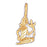 14k Yellow Gold Zodiac - Virgo Charm