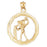 14k Yellow Gold Zodiac - Aquarius Charm