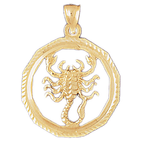 14k Yellow Gold Zodiac - Scorpio Charm