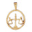 14k Yellow Gold Zodiac - Libra Charm