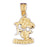 14k Yellow Gold Zodiac - Pisces Charm