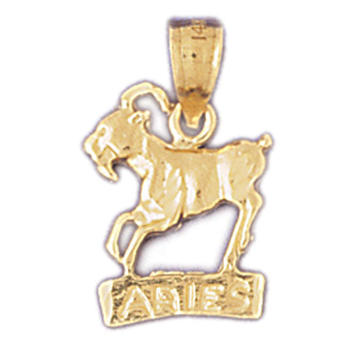14k Yellow Gold Zodiac - Aries Charm
