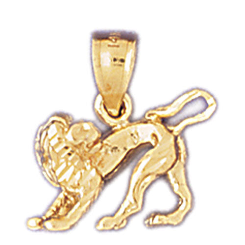 14k Yellow Gold Zodiac - Leo Charm