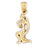 14k Yellow Gold Zodiac - Virgo Charm