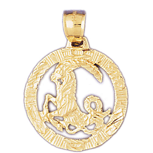 14k Yellow Gold Zodiac - Capricorn Charm