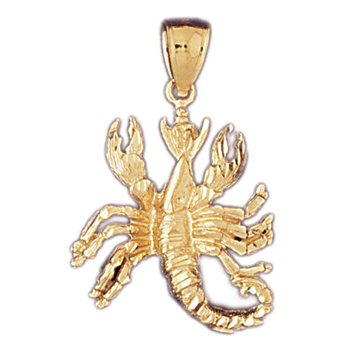 14k Yellow Gold Zodiac - Scorpio Charm