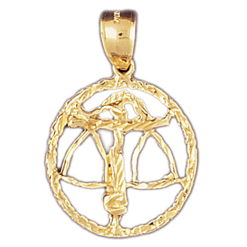 14k Yellow Gold Zodiac - Libra Charm