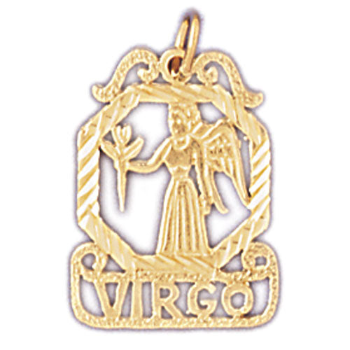 14k Yellow Gold Zodiac - Virgo Charm