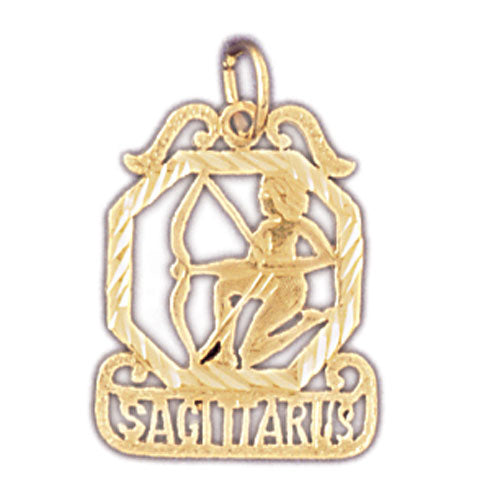 14k Yellow Gold Zodiac - Sagittarius Charm