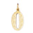 14k Yellow Gold Zero, 0 Charm