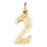 14k Yellow Gold Two, 2 Charm