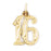 14k Yellow Gold Sixteen, 16 Charm