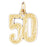 14k Yellow Gold Fifty, 50 Charm