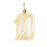 14k Yellow Gold 10, Ten Charm