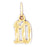 14k Yellow Gold 10, Ten Charm