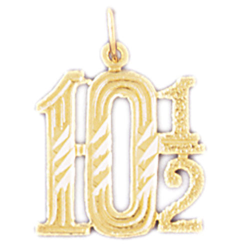 14k Yellow Gold 10 1/2, Ten and a Half Charm