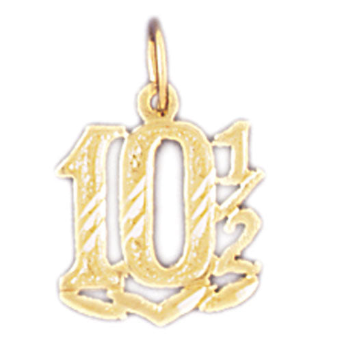 14k Yellow Gold 13 1/2, Ten and a Half Charm