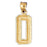 14k Yellow Gold Zero, 0 Charm