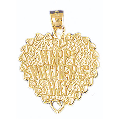 14k Yellow Gold Happy Mothers Day Charm