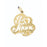 14k Yellow Gold I Love Mom Charm