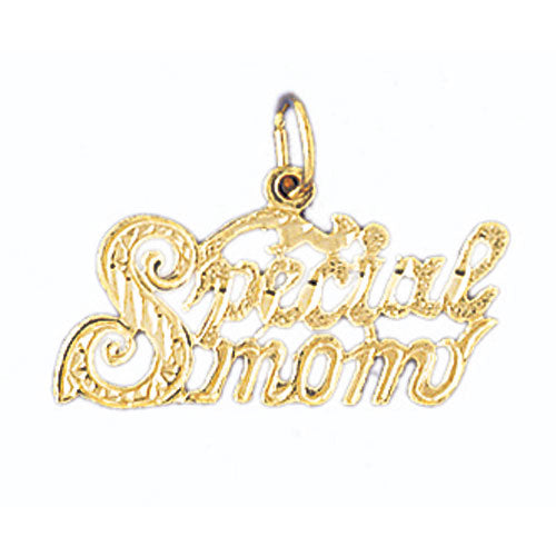 14k Yellow Gold Special Mom Charm