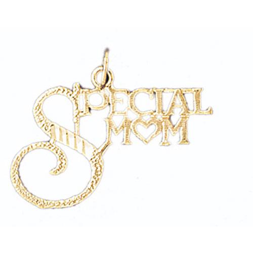 14k Yellow Gold Special Mom Charm