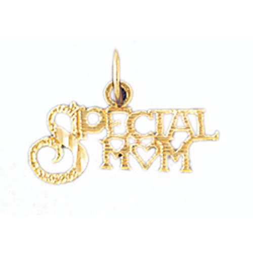 14k Yellow Gold Special Mom Charm