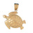 14k Yellow Gold Turtles Charm