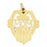 14k Yellow Gold Mom Charm