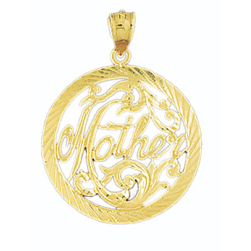 14k Yellow Gold Mother Charm