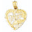 14k Yellow Gold Mom Charm